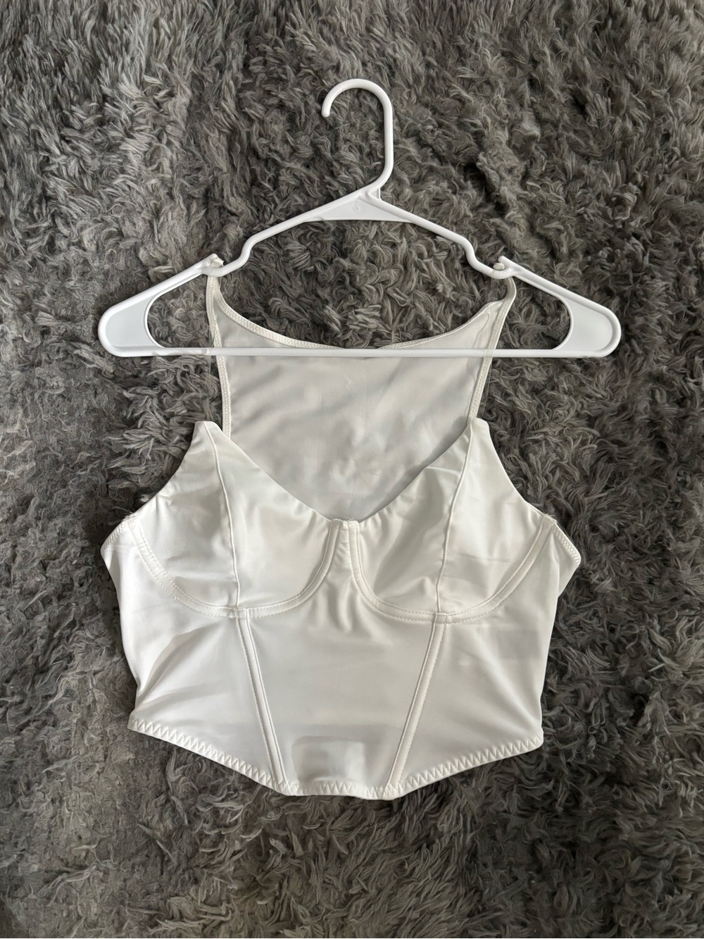 White corset top